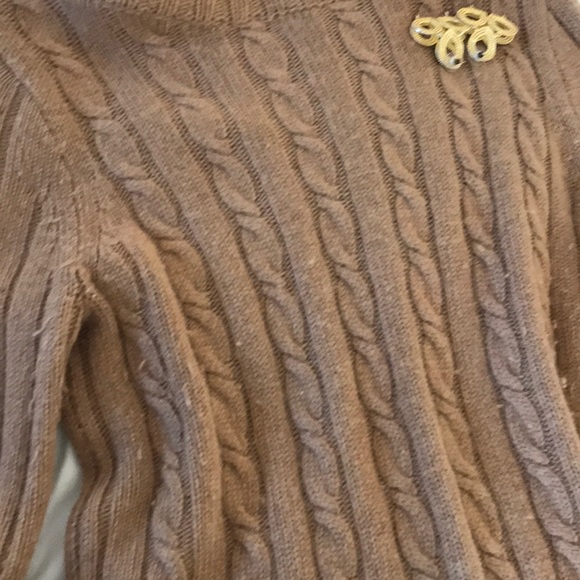 J Crew Cambridge Cable Knit Camel Turtleneck! 🐪 - Picture 4 of 5